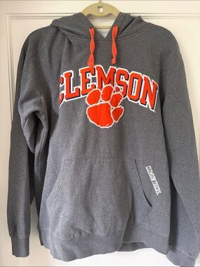 Clemson Pullover Hoodie with Embroidered Logo, Sz. M